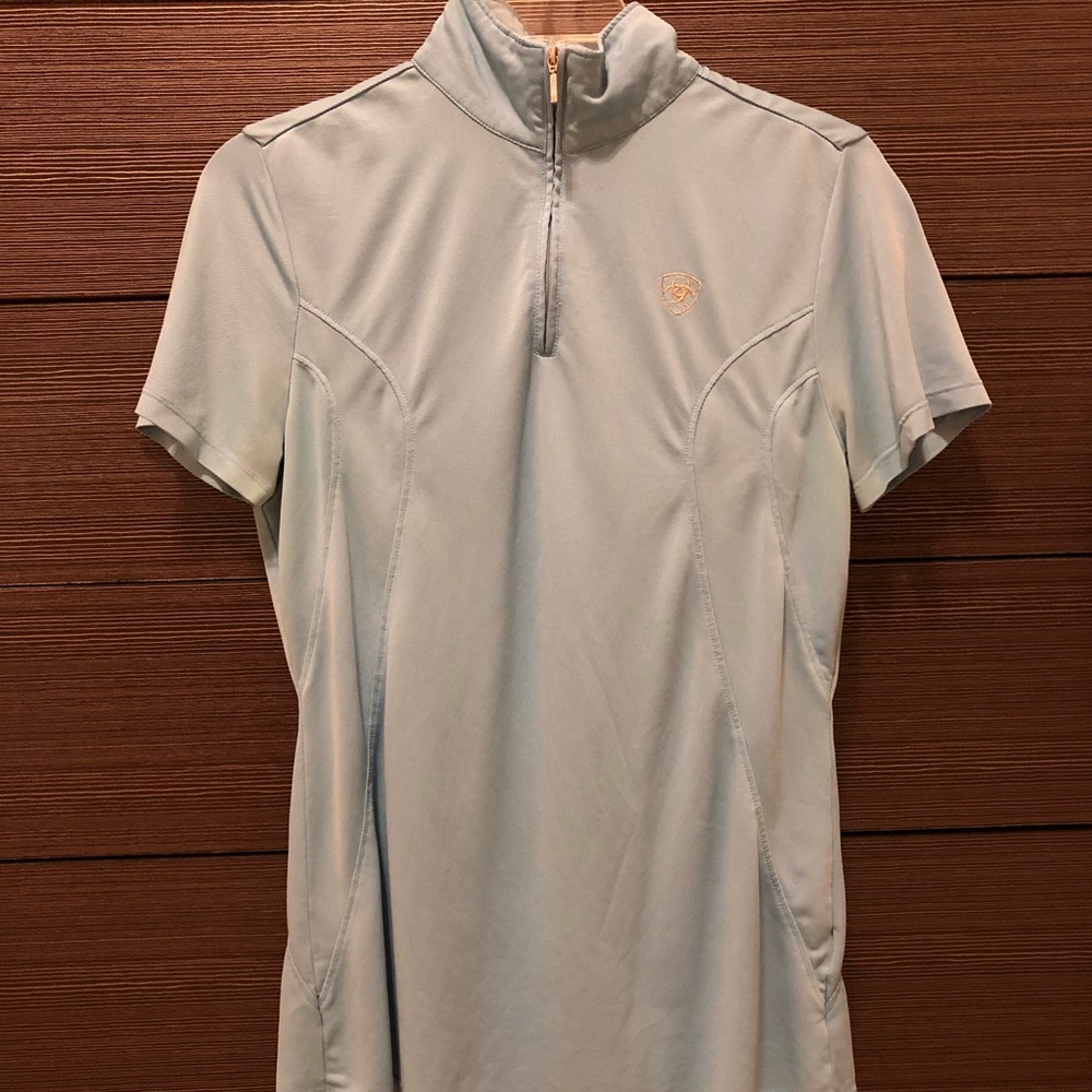 Blue Ariat Short Sleeve Riding Shirt